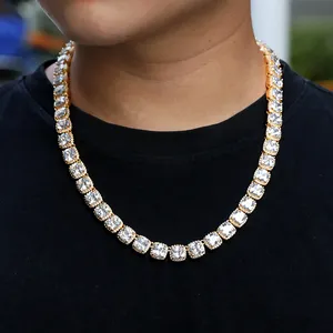 2020 Fashion Bling zircon gold chain necklace Men's Clustered Tennis Chain Hip hop Necklace Jewelry