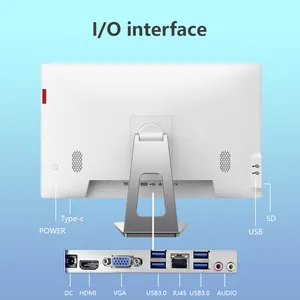 Fábrica 23,8 ''Negócios Aio Computador Núcleo I3 I5 I7 Laptops RAM 8G 16G 32G SSD 128G 256G 512G Barebone Tudo Em Um Pc Desktops