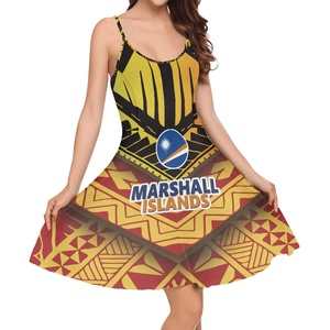 Estate Marshall isole segno taglie forti abiti da donna alla rinfusa 3D stampato Logo personalizzato di alta qualità abiti da sera sottoveste per le donne - Product Image 2