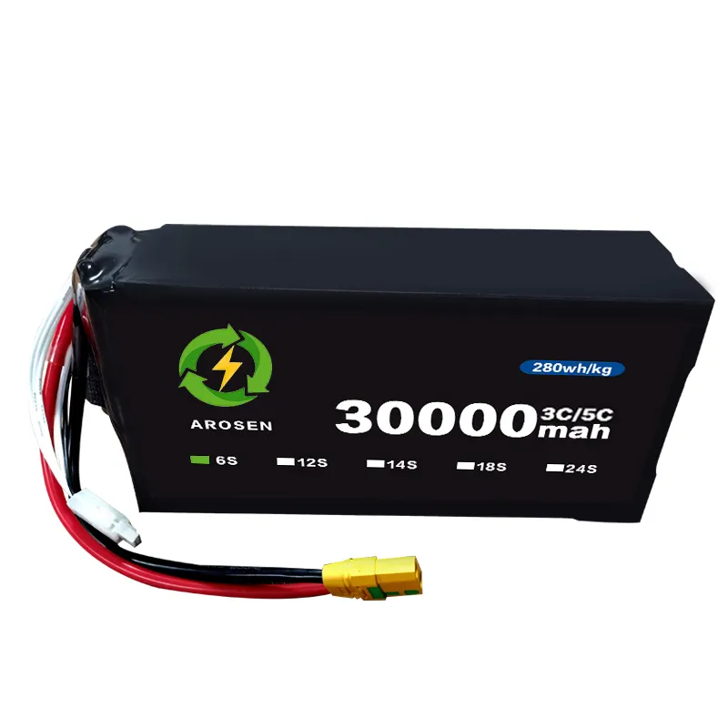 Thương hiệu mới UAV 6S 12S 14S 30000mAh 5C bán rắn Nhà Nước Pin cho nông nghiệp bay không người lái hàng hóa bay không người lái pin tùy chỉnh