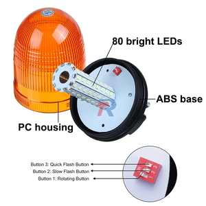 Balise ambrée 80 LED, nouvelle lumière de sécurité d'urgence à 80 W, lumière stroboscopique de signalisation de danger, étanche IP65, certifiée CE, pour voiturette de golf, camion, <span class=keywords><strong>tracteur</strong></span> - Product Image 6