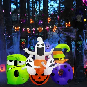 Inflatables Halloween xu hướng trang trí bí ngô Boo trang trí thổi lên bên sân cỏ kỳ lạ trang trí độc đáo