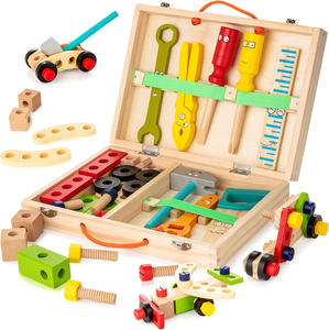 Boîte à <span class=keywords><strong>outils</strong></span> <span class=keywords><strong>en</strong></span> <span class=keywords><strong>bois</strong></span> pour enfants garçons et filles éducation précoce jouets éducatifs Simulation <span class=keywords><strong>en</strong></span> <span class=keywords><strong>bois</strong></span> bricolage jouets d'entretien - Product Image 3
