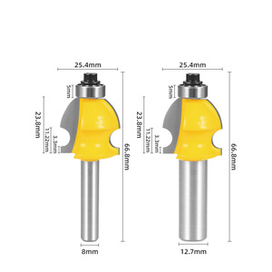 Fresa de esquina Gulf Line con punta de carburo, vástago de 1/2 pulgada, para carpintería, corte de arco en línea de tambor - Product Image 2
