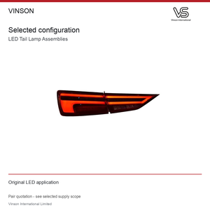 Paires de feux arrière LED pour Audi A3 2017-2019, application LED d'origine - Product Image 1