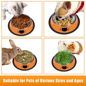 Tazón Portátil Ecológico de Acero Inoxidable para Comida y Agua para Perros y Gatos, Color Naranja, Resistente al Óxido y Fácil de Limpiar - Product Image 4