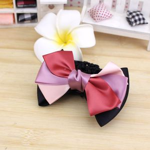 Pinza para el pelo con lazo estilo coreano de 12 cm, de tela, para uso diario, mezcla de colores aleatorios - Product Image 4