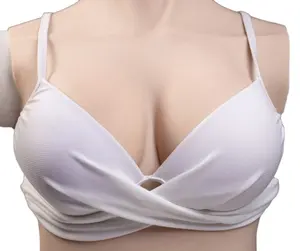 On Sale Realistic Cosplay Fake Breasts Silicone Filled Transgender Huge Fake Boobs For Shemale Transgender Breast Forms