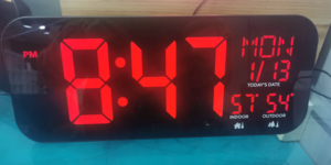 Digital <strong>Clock</strong> LED Simple Square Big Size Color Display Indoor <strong>Outdoor</strong> Temperature <strong>Wall</strong> <strong>Clock</strong> - Product Image 5