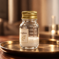 Bouteilles en verre graduées transparentes en gros avec bouchons à vis dorés ou argentés pour l'emballage d'échantillons de lotion et de cosmétiques