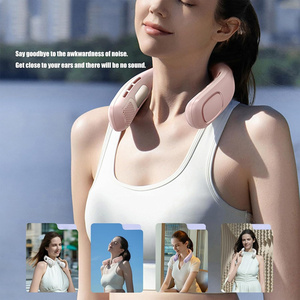 Ventilador de Cuello Portátil, Manos Libres, Alta Velocidad, Turbo, Pantalla LED, Cuerpo de Cobre, Control Táctil, Sin Aspas, Colgante, Recargable para Exteriores - Product Image 6