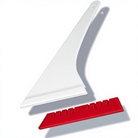Spatule à film souple en TPE/acier inoxydable avec manche, raclette pour vitres, film teinté, vinyle, autocollant carbone, éliminateur de taches d'eau, épaisseur 3-5mm pour voiture