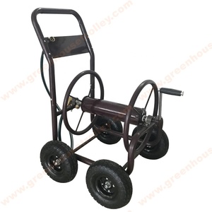 Carrete de <span class=keywords><strong>manguera</strong></span> de jardín de 4 ruedas, carrete de <span class=keywords><strong>manguera</strong></span> de agua con ruedas, soporte retráctil para Patio exterior, granja y césped - Product Image 1