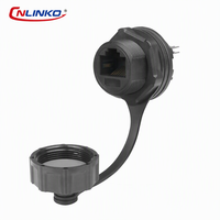 Connecteur circulaire étanche IP68 Cnlinko YT RJ45 femelle droite en plastique pour appareil de communication extérieur