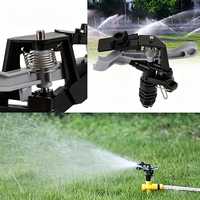Arroseur à impact en plastique mâle 1/2'' pour système d'irrigation de jardin, entraînement par engrenage 360°, stock disponible