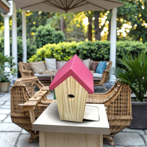 Nid d'oiseau en bois nichoir pour nichoir suspendu extérieur ou intérieur mangeoire de jardin en bois arbre maison d'oiseau maison d'oiseau en bois - Product Image 1