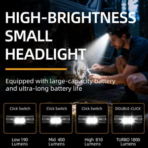 USB Rechargeable Head <b>Led</b> Lamp 5 <b>LED</b> Headlamp <b>Flashlight</b> for Head Camping <b>Flashlight</b> Outdoor Head Light <b>Led</b> Headlamp - Product Image 4