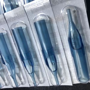 Agujas para tatuajes con puntas azules transparentes de 3.0 mm, consumibles desechables de acero inoxidable para accesorios de máquinas de tatuaje - Product Image 1