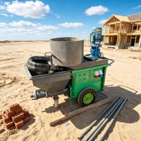 Machine à projeter le ciment et le béton robuste 220V avec couverture uniforme pour la construction