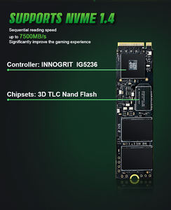 OSCOO M.2 PCIe4.0 2280 NVME SSD 7500MB/s Solid State Drive Hard Drive 512GB 1TB 2TB untuk Konsol Game PlayStation5 - Product Image 3