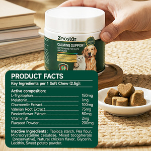 อาหารเสริมแบบเคี้ยวสำหรับสัตว์เลี้ยง OEM/ODM ช่วยให้สุนัขและแมวสงบและผ่อนคลาย - Product Image 4