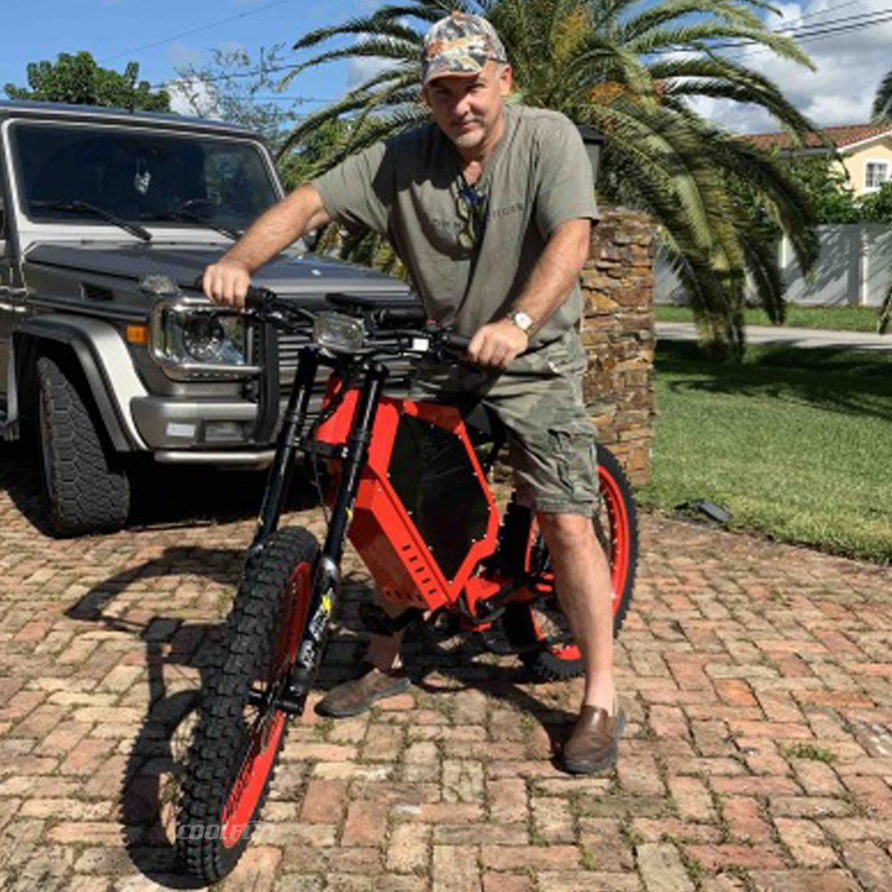Настраиваемый мощный аутентичный Suron E S tealths Bomber Bike 72 В 8000 Вт Электрический велосипед для бездорожья с черным красным ri