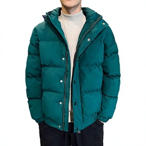 Fully Customized <b>Hooded</b> Windproof Breathable Bubble <b>Puffer</b> <b>Jacket</b> for <b>Men</b> High Quality Winter Casual Outdoor 100% Polyester - Product Image 2