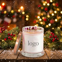 Bougie cylindrique artisanale SKYLIA de luxe, marque privée, écologique, à l'huile essentielle et à la cire de soja, aromathérapie, avec boîte en cristal, fabriquée en Chine