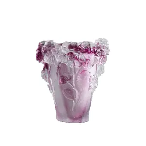 Terlaris hadiah dekorasi rumah, vas merah muda romantis untuk dekorasi dalam ruangan