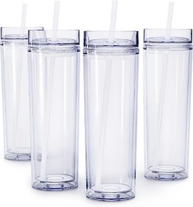 Multicolor 16oz Reusable Double Wall Stainless Steel Plastic Eco-Friendly Modern Tumblers Lid Straw Custom Logo Option <b>Bulk</b> - Product Image 1