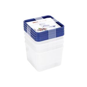 Westmark Freezer <b>Container</b> Trio 4 Pack Food Storage Set <b>Square</b> Shape Bpa Free Microwave Safe Dishwasher Safe - Product Image 1