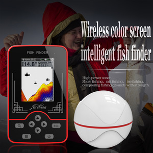 Buscador de peces inalámbrico portátil de 100M, tecnología de <span class=keywords><strong>Sonar</strong></span> inteligente con luz LED, dispositivo de plástico alimentado por batería para pesca en hielo - Product Image 2