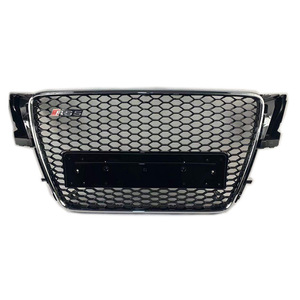 Veidt Convient aux modèles A5 <span class=keywords><strong>2008</strong></span> 2009 2010 2011, calandre modifiée RS5 sans logo, ancien modèle A5S5, nid d'abeilles tout noir - Product Image 1