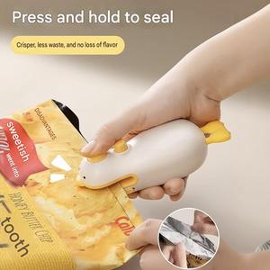 Mini-scelleuse portable mignonne, scelleuse thermique manuelle pour sacs, coupe-sacs en plastique pour la conservation des aliments, gadgets de cuisine - Product Image 3