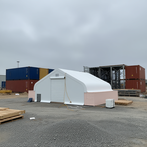 Kit de mur avant série Pro en acier pour porte manuelle et porte enroulable, abri pour conteneur TMG-DT5040CF, design industriel, résistant au vent - Product Image 2