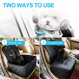 Funda para asiento de coche para mascotas, tela Oxford negra, 48x21x41cm, impermeable, protección para el asiento trasero para perros - Product Image 2