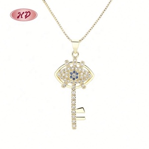 Collar con Colgante de Circonita Cúbica Aaa, Chapado en Oro de 18K, Joyería Religiosa de Moda para Mujer, Venta al Por Mayor - Product Image 1