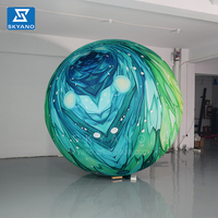 Ballon publicitaire gonflable Green Planet Star Ballon commercial Logo et motif imprimés sur mesure avec lumières led