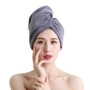 Gorro de Secado de Cabello de Microfibra Coral Fleece Rosa de Secado Rápido para Uso Doméstico - Product Image 3