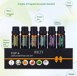 Singolo oli essenziali lavanda Tea Tree 10ml * 6 pz Set aromaterapia 100% oli vegetali biologici puri set regalo - Product Image 6
