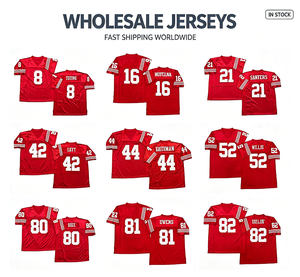 Maglia da Calcio Vintage da Uomo con Cuciture Stile Retrò Steve Young Joe Montana Deion Sanders <span class=keywords><strong>Ricky</strong></span> Watters Roger Craig Spedizione Veloce - Product Image 1