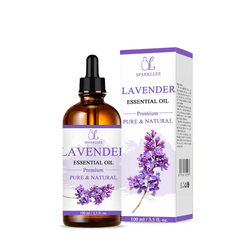 Natuurlijke Veganistische Lavendelolie Voor Lichaam En Huid Massage Custom Logo Ontspannende Kalmerende Lavendel Etherische Olie