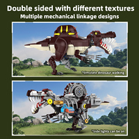 Kaiyu Creative - Juego de Bloques de Construcción de Plástico con Forma de Dragón Espinoso Semimecánico, Juego de Colgantes de Ensamblaje Manual, Personalizable