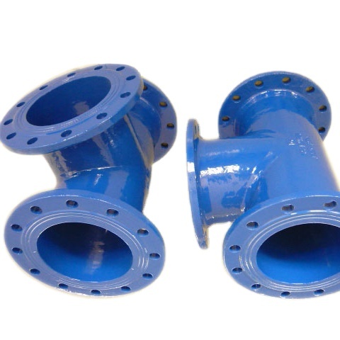 BS EN545 Ductile Cast Iron All Flange Tee Pipe Fittings