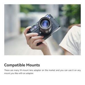 Ttartisan เลนส์กล้องถ่ายรูป F2.8 100มม. สำหรับ <span class=keywords><strong>Leica</strong></span> <span class=keywords><strong>M</strong></span>, สำหรับกล้อง Micro SINGLE SLR เลนส์ถ่ายภาพบุคคลขนาดใหญ่แบบฟูลเฟรม - Product Image 2