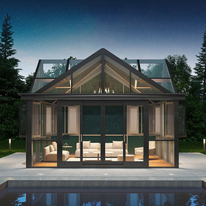 Stile moderno soleggiata in lega di alluminio <span class=keywords><strong>casa</strong></span> di vetro per Villa giardino esterno conservatorio alta trasmittanza della luce poligono personalizzato - Product Image 2