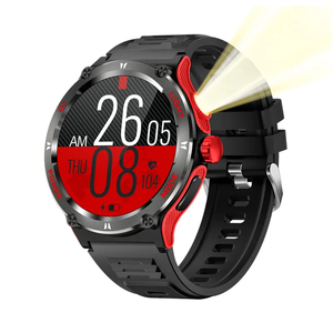 Reloj inteligente barato para exteriores KT76 con botón SOS de linterna, pantalla de 1,53 pulgadas, batería de 500mAh, aplicación de llamada Dafit, resistente al agua - Product Image 2
