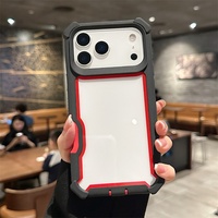 Coques de téléphone portable 3-en-1 transparentes universelles de luxe robustes pour iPhone 17 Air Pro Max Series – Protection renforcée