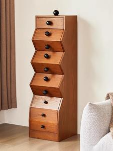 फ्रेंच आधुनिक मॉड्यूलर स्टेनलेस स्टील पांच दराज रहने वाले कमरे सोफे छोटे कैबिनेट डिजाइनर बेडरूम भंडारण कैबिनेट - Product Image 5