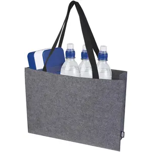 Bolsa de mano tipo soffietto en fieltro reciclado certificado GRS Felta - 20L - Product Image 2